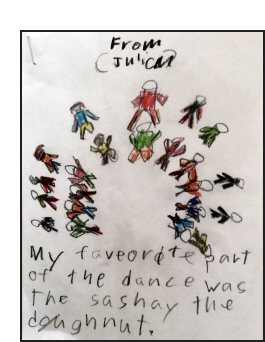 Drawing and note from a child